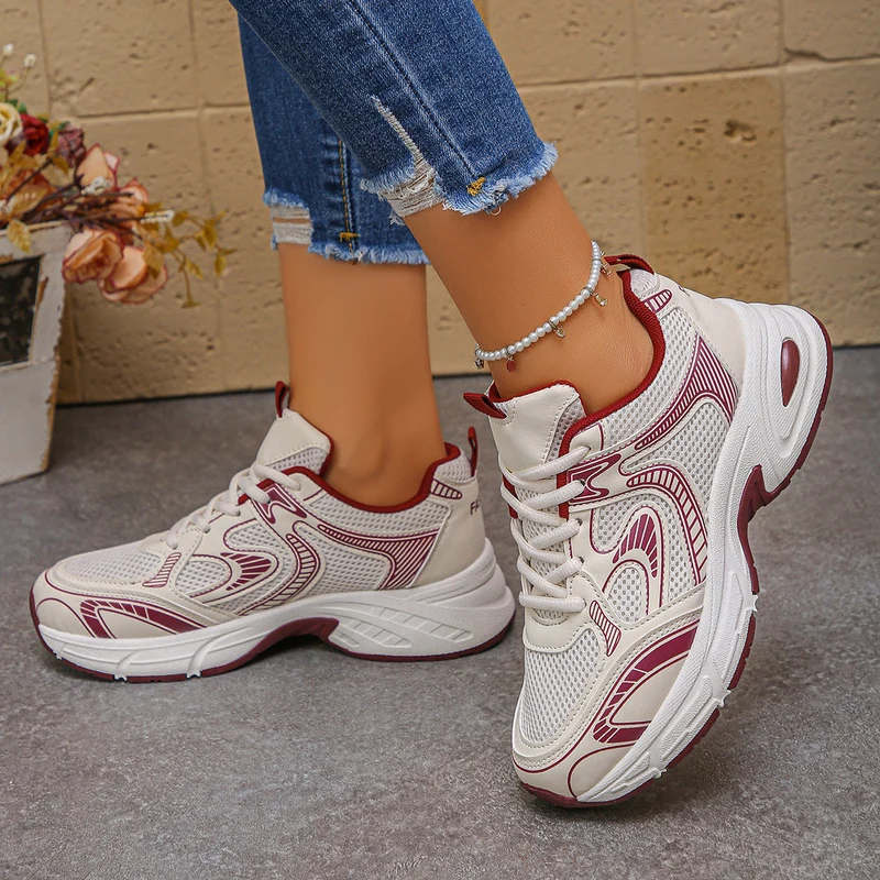Damen Sportliche Sneakers mit atmungsaktivem Netzdesign und dämpfender Sohle - Vittorelli