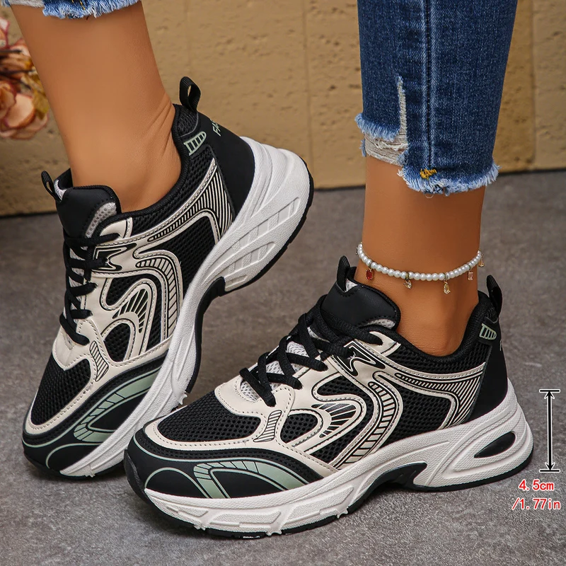 Damen Sportliche Sneakers mit atmungsaktivem Netzdesign und dämpfender Sohle - Vittorelli