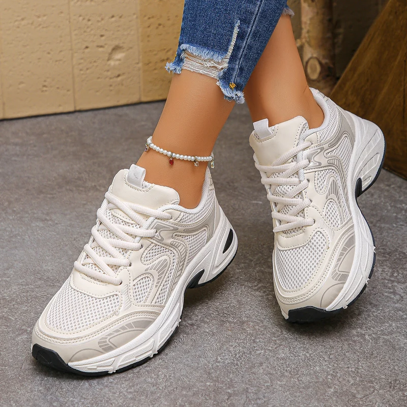 Damen Sportliche Sneakers mit atmungsaktivem Netzdesign und dämpfender Sohle - Vittorelli