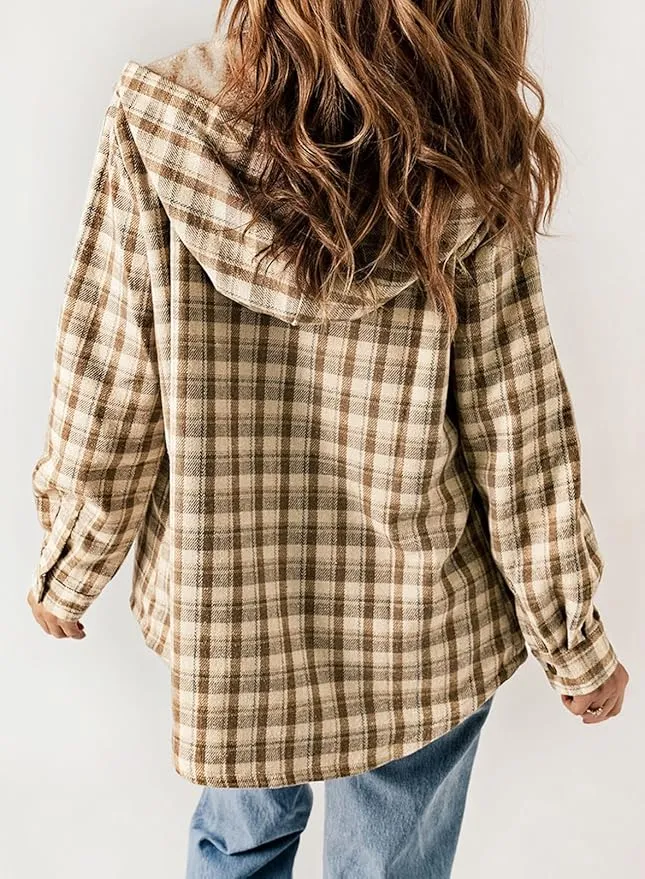 Kariertes Futter Hemdjacke