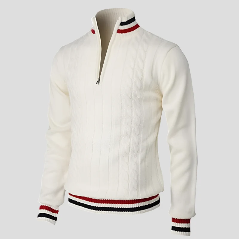 Stilvolle Reißverschluss-Strickjacke für Herren
