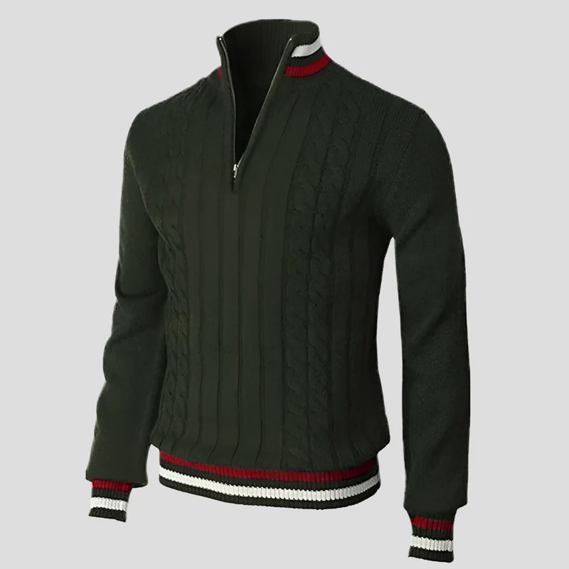 Stilvolle Reißverschluss-Strickjacke für Herren