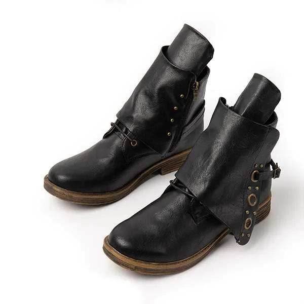 Bequeme Rutschfest Seitenreißverschluss Stiefelette - Vittorelli