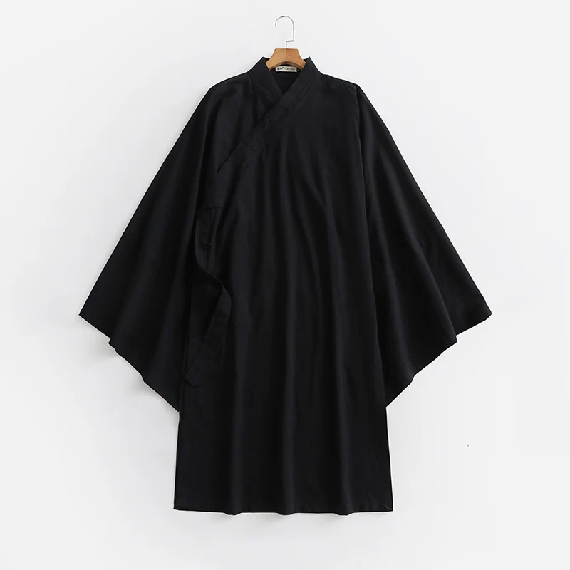 Unisex Oversize Kimono-Mantel mit weitem Ärmel und asymmetrischer Wickelvorderseite Nord Taschen