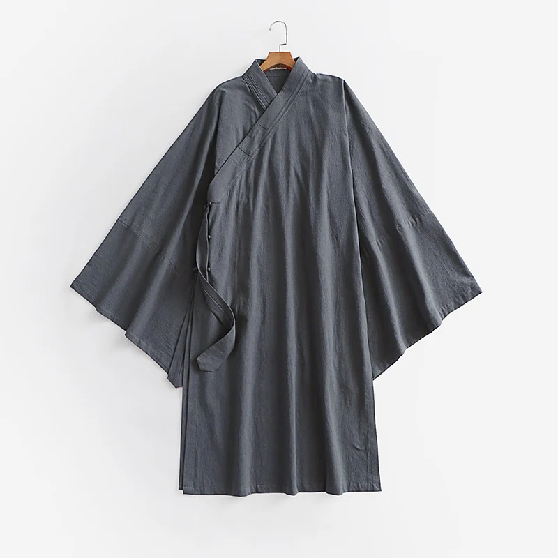 Unisex Oversize Kimono-Mantel mit weitem Ärmel und asymmetrischer Wickelvorderseite Nord Taschen