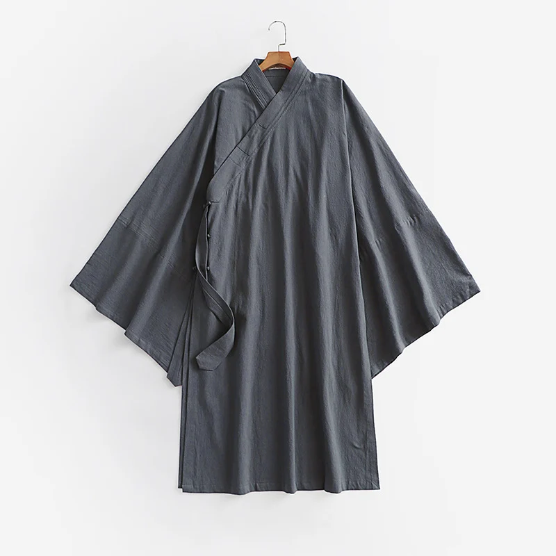 Unisex Oversize Kimono-Mantel mit weitem Ärmel und asymmetrischer Wickelvorderseite Nord Taschen