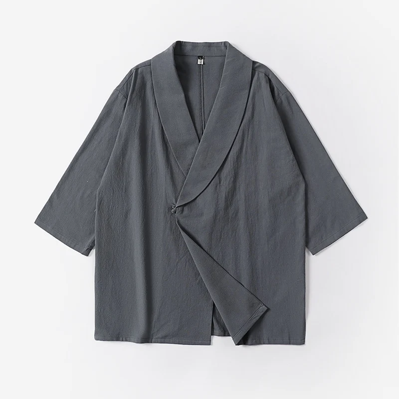 Unisex Oversize-Kimono-Jacke mit Schalkragen und Wickelverschluss Nord Taschen