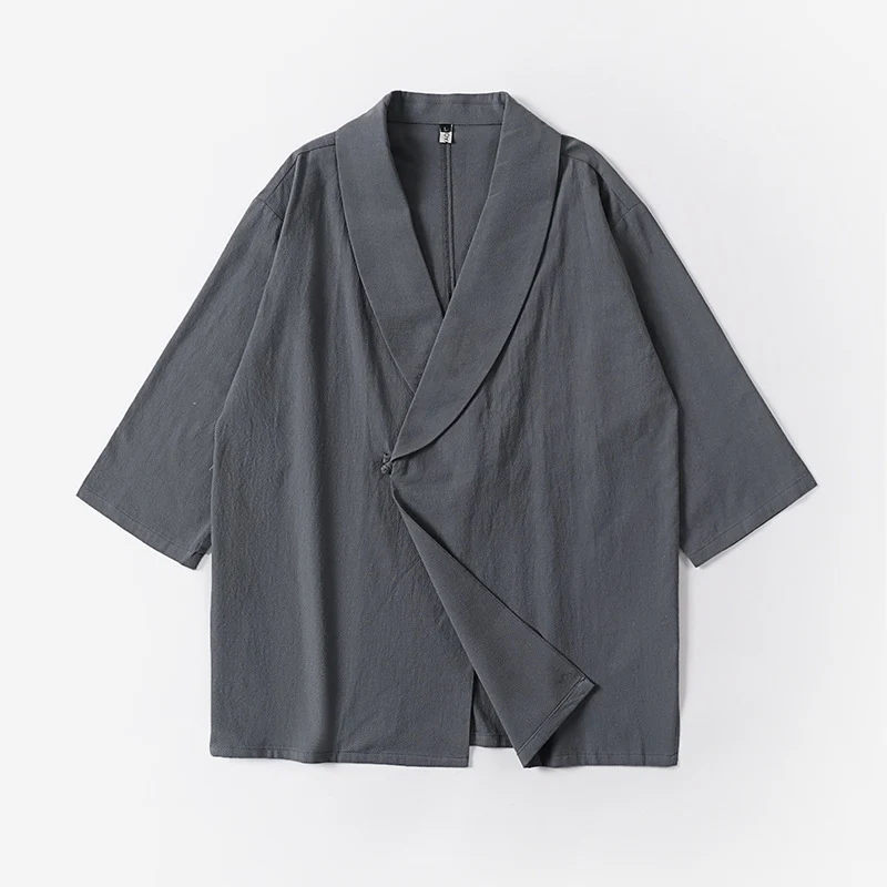 Unisex Oversize-Kimono-Jacke mit Schalkragen und Wickelverschluss Nord Taschen