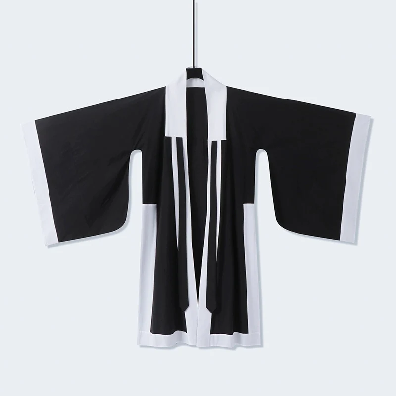 Unisex Oversize Kimono-Cardigan mit Kontrastblende, Bindeband und aufgesetzten Taschen Nord Taschen