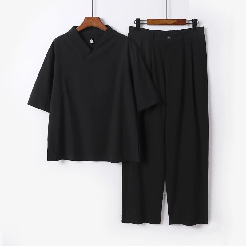 Unisex Locker sitzendes Lounge-Set im Kimono-Stil mit halblangem Arm und elastischer Bundhose Nord Taschen