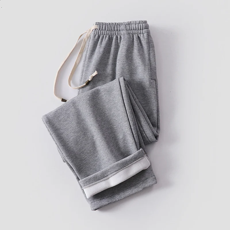 Unisex Gefütterte Fleece-Jogginghose mit elastischem Bund Kordelzug und schmalem Knöchelbündchen Nord Taschen