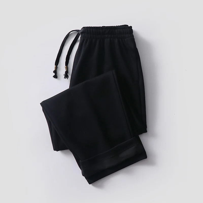 Unisex Gefütterte Fleece-Jogginghose mit elastischem Bund Kordelzug und schmalem Knöchelbündchen Nord Taschen