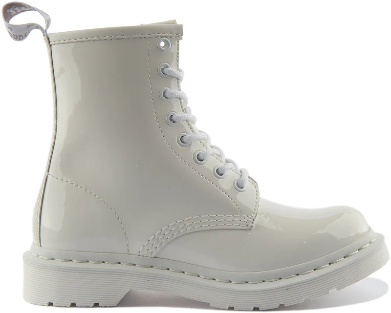 Dr Martens 1460 Mono In White Patent For Women
