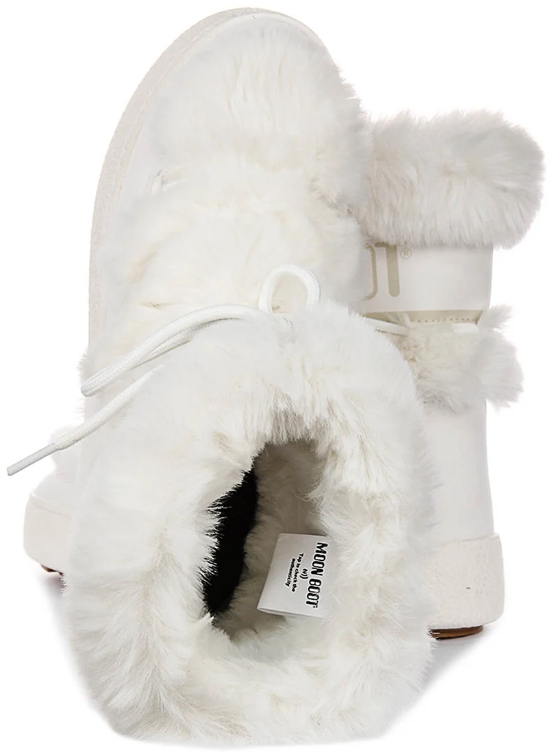 Moon Boot LTRACK Low Fur In White For Women