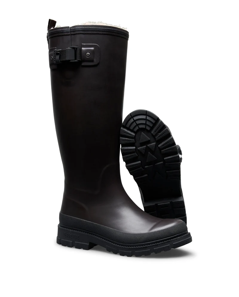 Bota de Agua Lili Fur Smooth Brown/Black