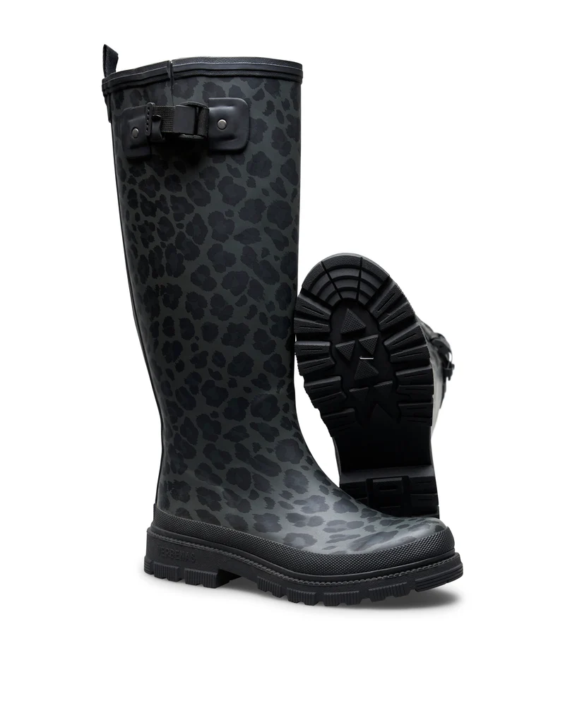 Bota de Agua Lili Smooth Animal Black Leo/Black
