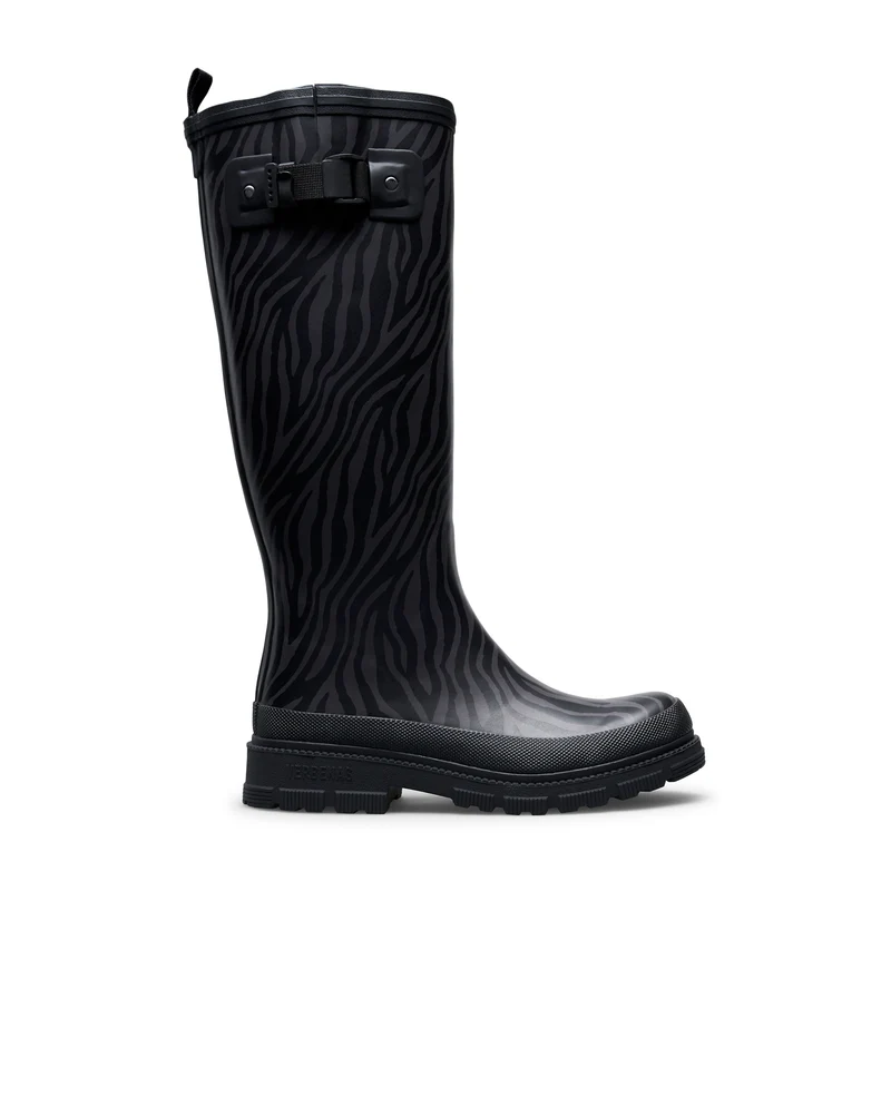 Bota de Agua Lili Smooth Animal Black Zebra/Black