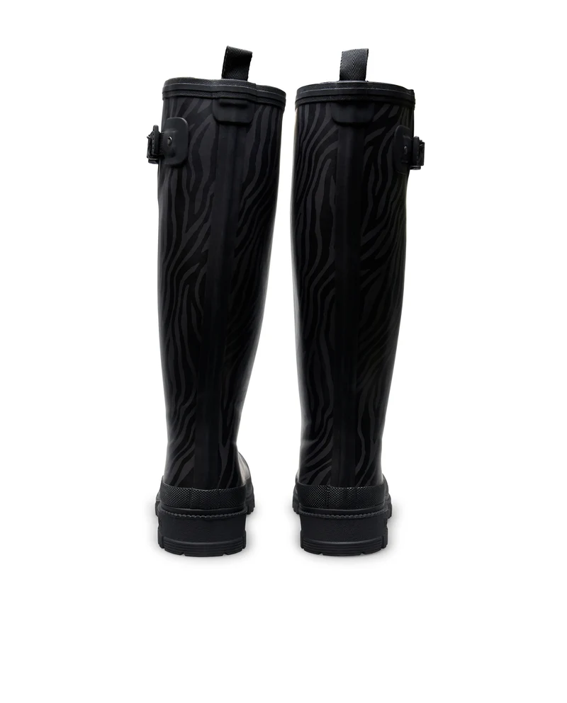 Bota de Agua Lili Smooth Animal Black Zebra/Black