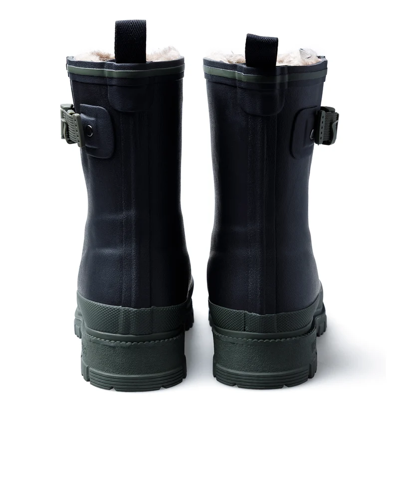 Bota de Agua Lina Fur Smooth Black/Kaki