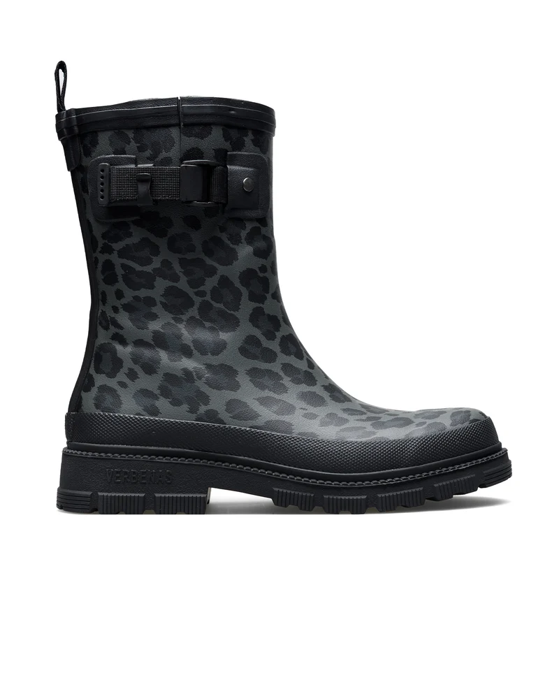 Bota de Agua Lina Fur Smooth Animal Black Leo/Black