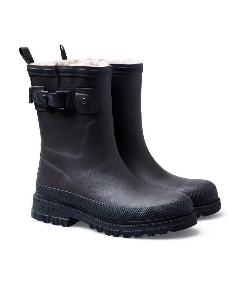 Bota de Agua Lina Fur Smooth Brown/Black