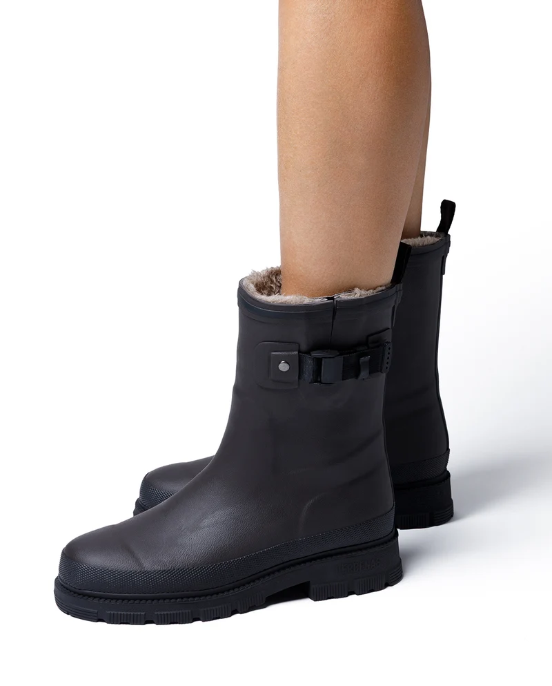 Bota de Agua Lina Fur Smooth Brown/Black
