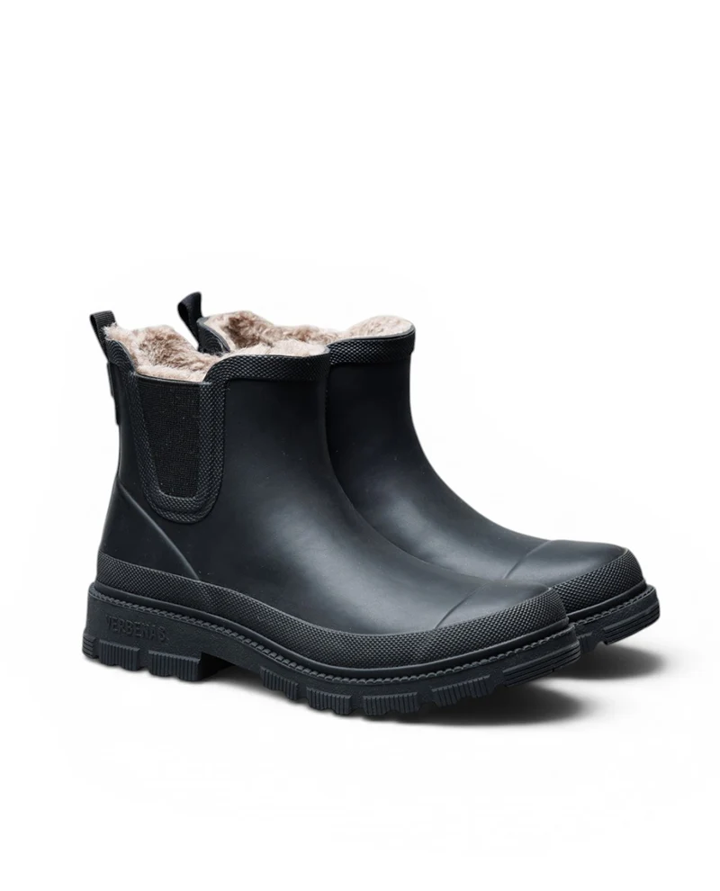 Bota de Agua Lua Fur Smooth Black/Black