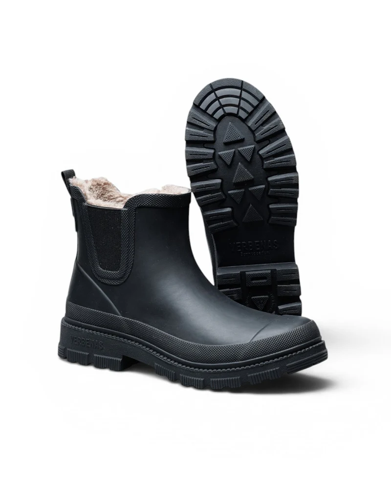 Bota de Agua Lua Fur Smooth Black/Black