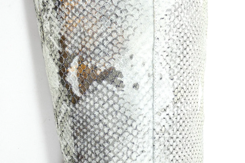 Stiefel Leder silber