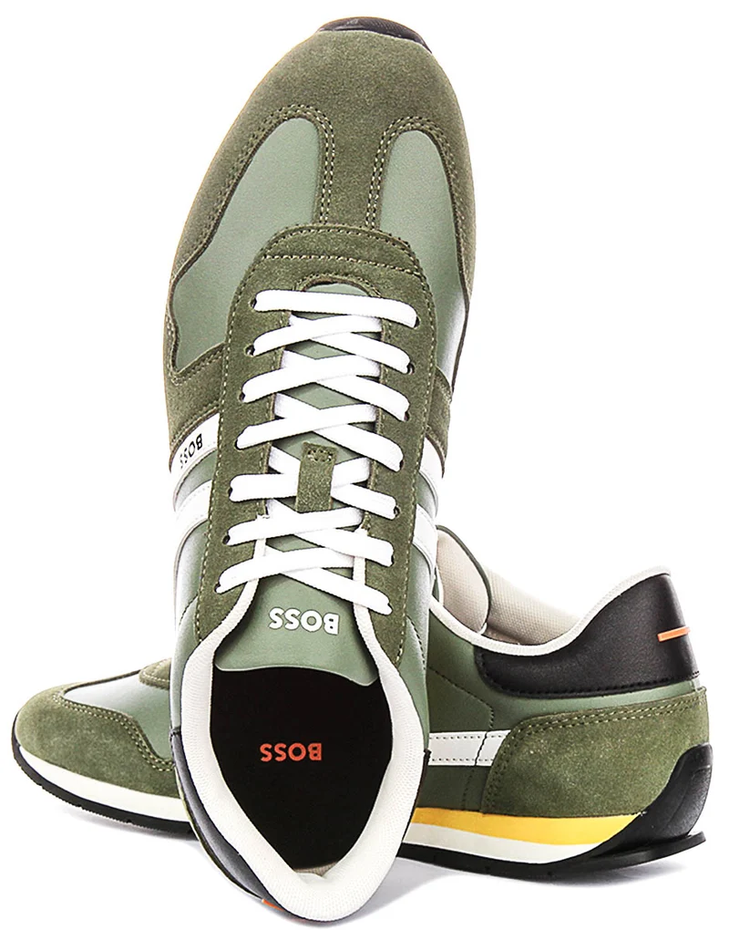 Boss Levon Runner In Green For Men Sneaker