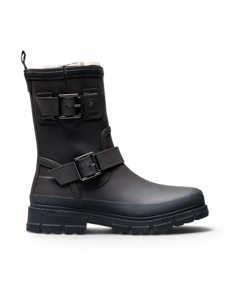 Bota de Agua Lucia Fur Smooth Brown/Black