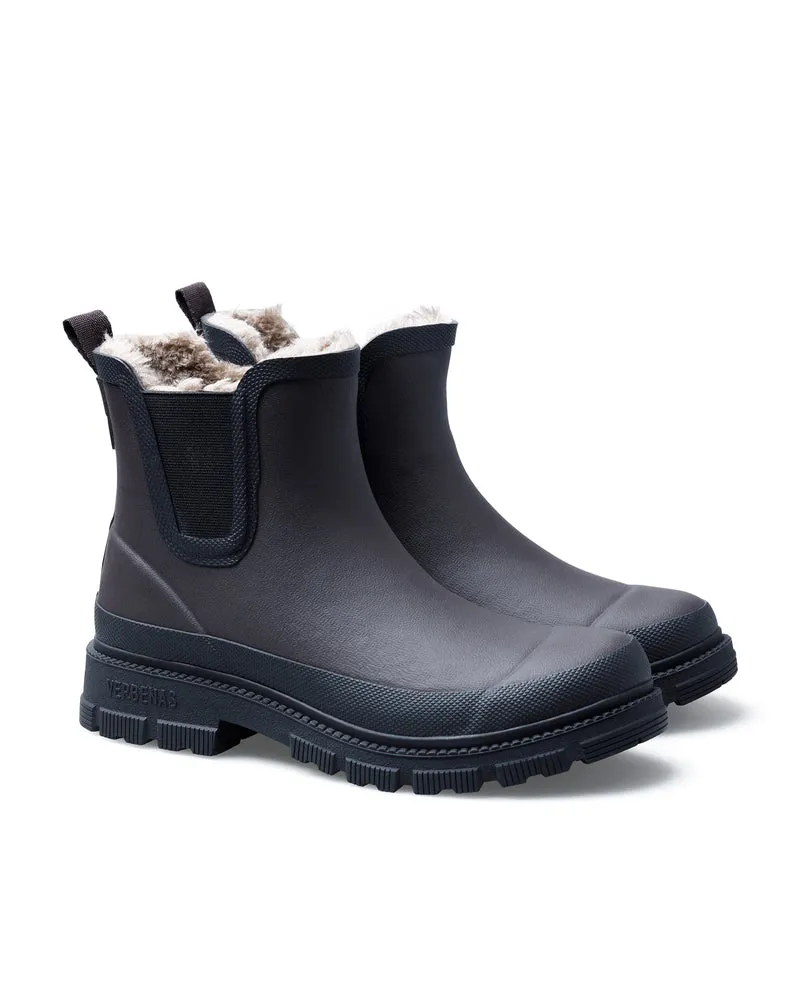 Bota de Agua Lua Fur Smooth Brown/Black