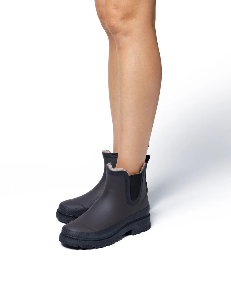 Bota de Agua Lua Fur Smooth Brown/Black