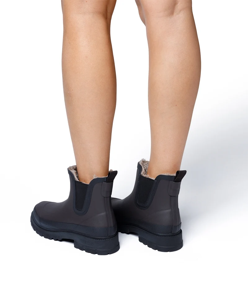 Bota de Agua Lua Fur Smooth Brown/Black
