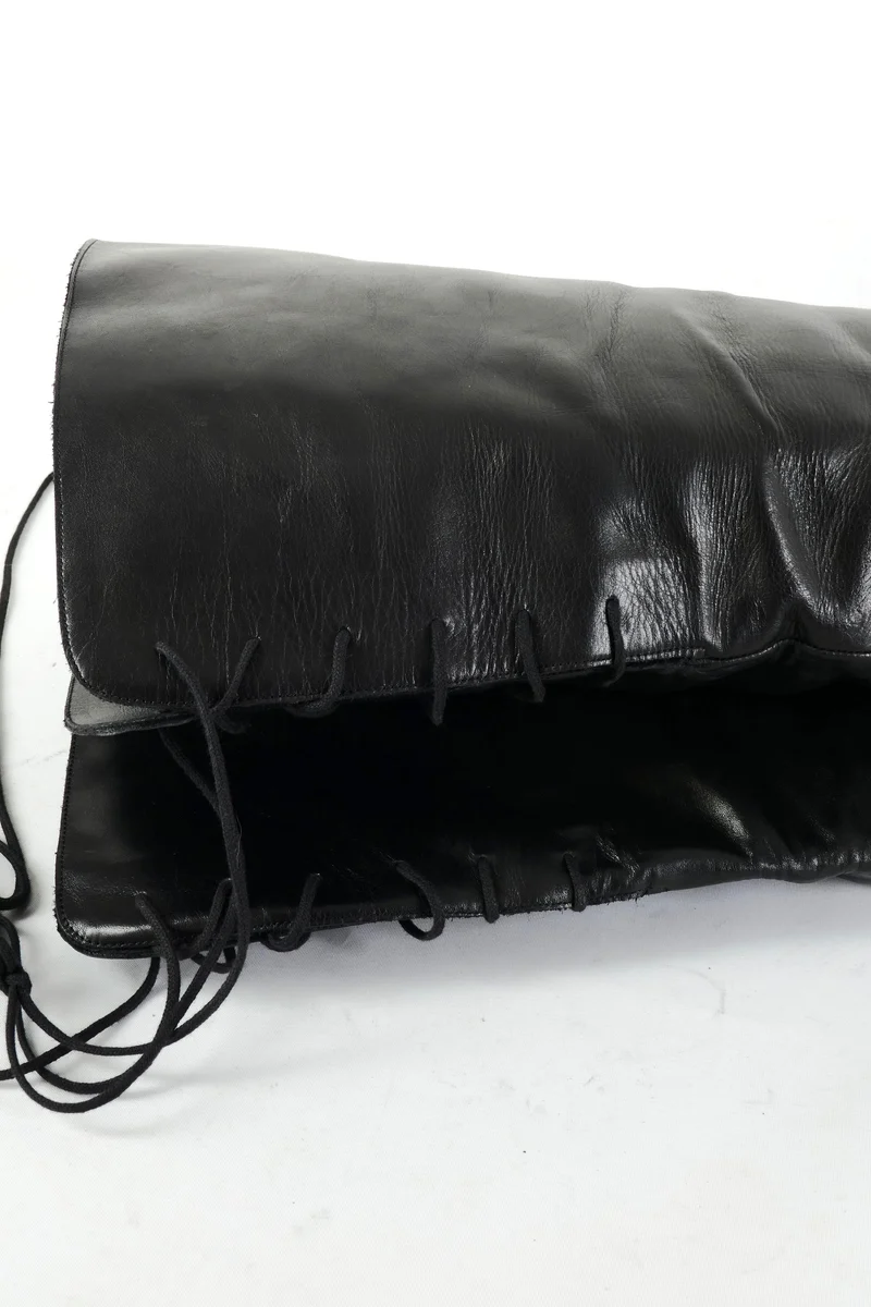 Vintage-Stiefel Leder schwarz