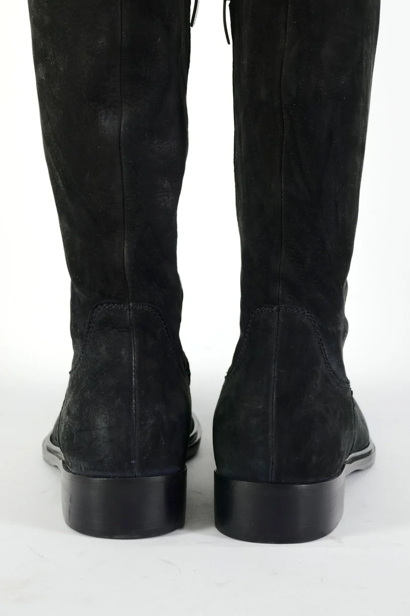 Overknees Wildleder schwarz