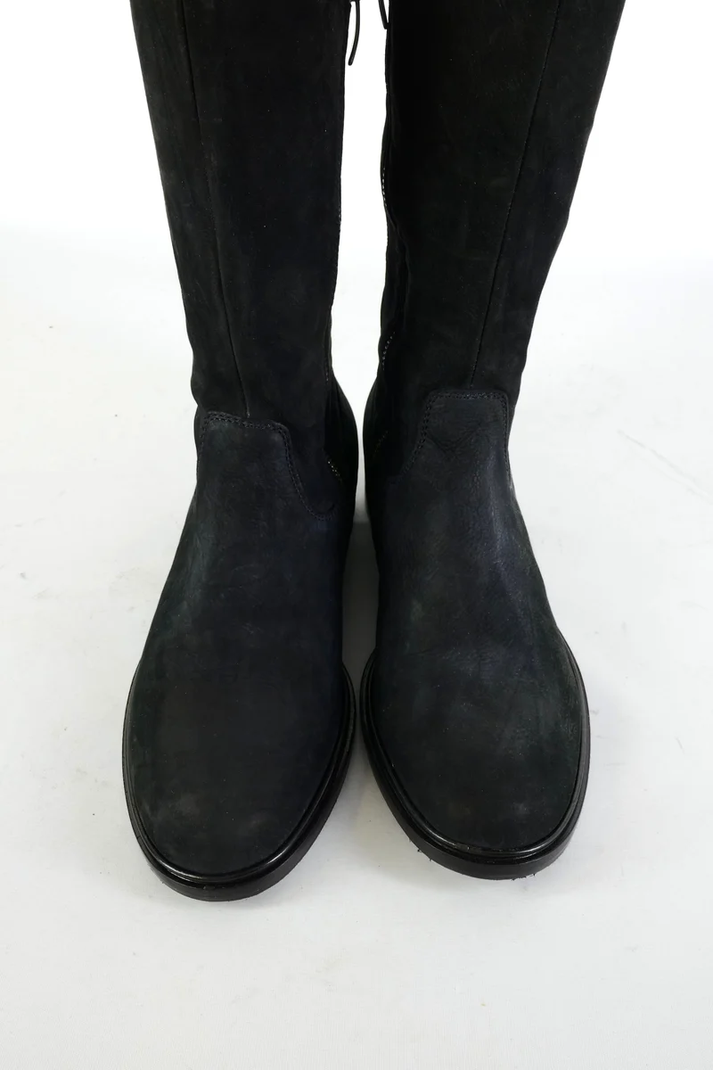 Overknees Wildleder schwarz
