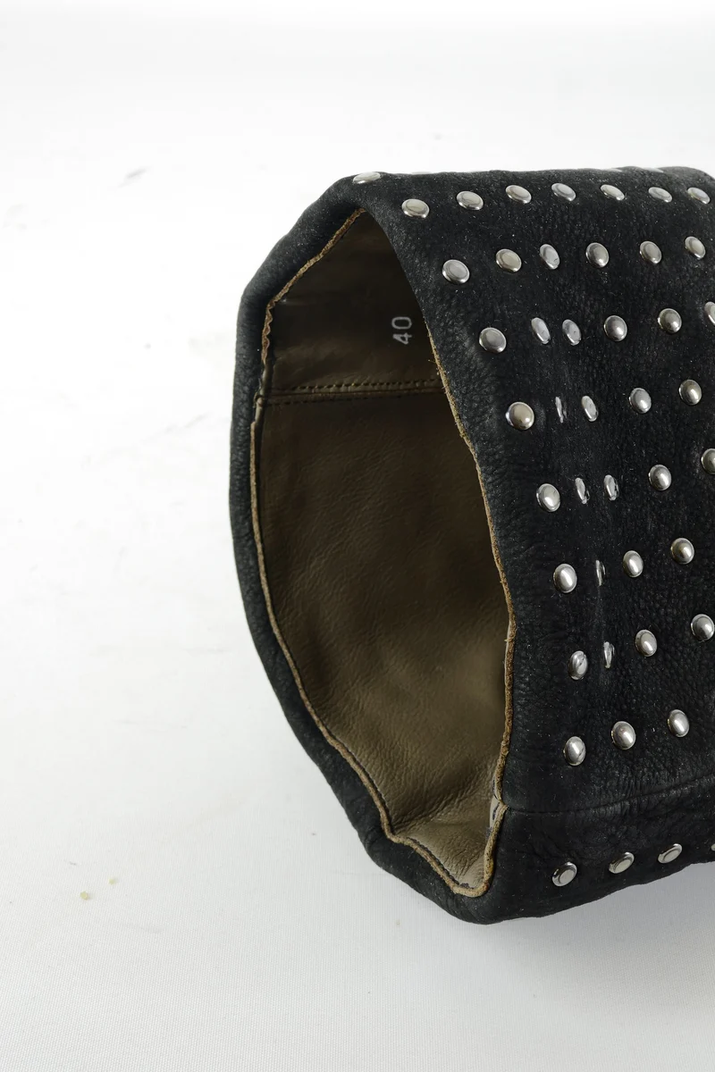 Overknees Wildleder schwarz