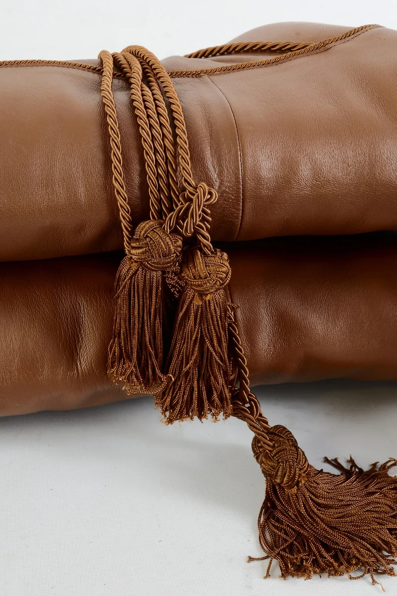 Hohe Stiefel Leder cognac