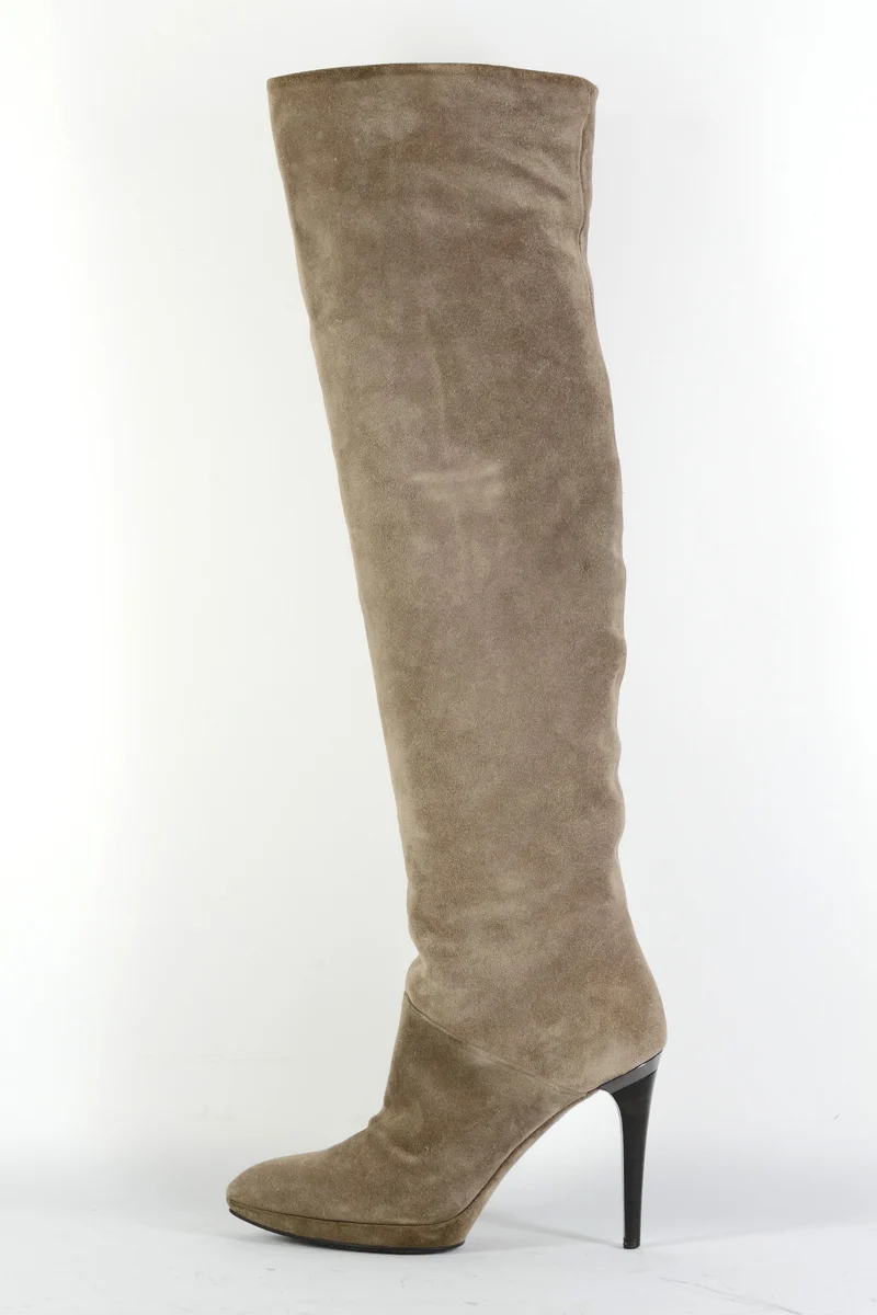 Hohe Stiefel Wildleder camel