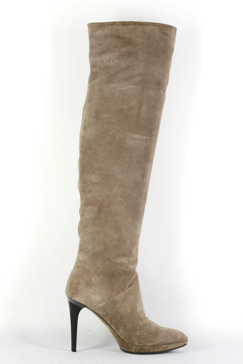 Hohe Stiefel Wildleder camel