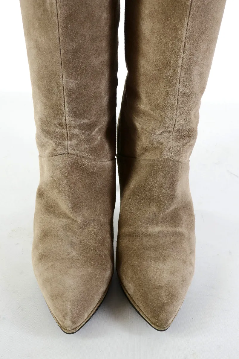 Hohe Stiefel Wildleder camel