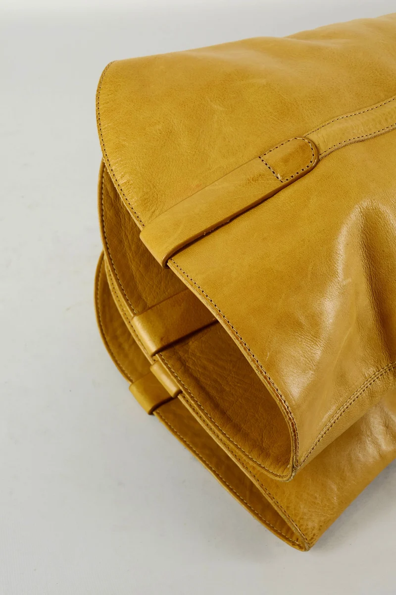 Overknees Leder beige