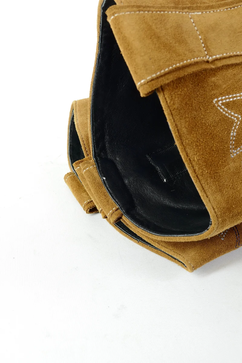 Overknees Wildleder cognac