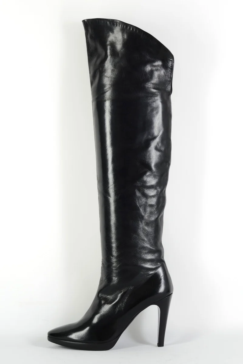 Hohe Stiefel Leder schwarz