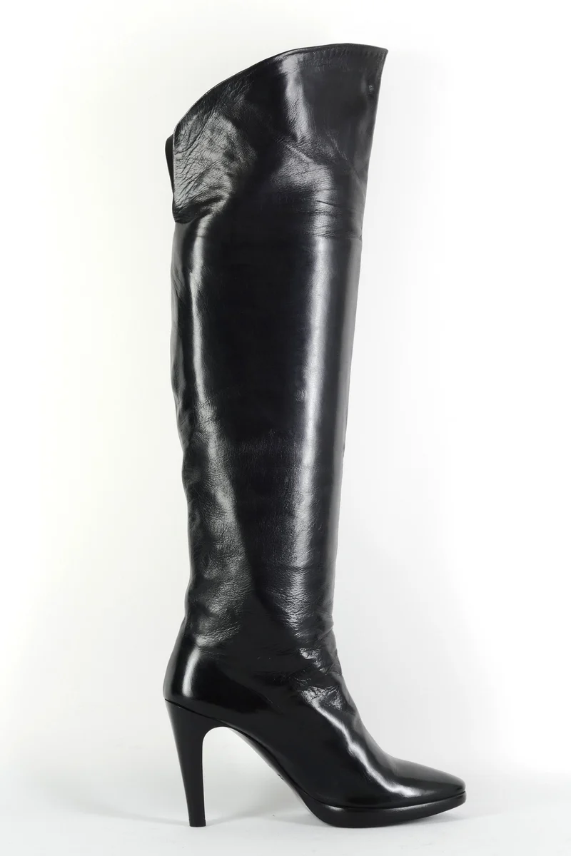 Hohe Stiefel Leder schwarz