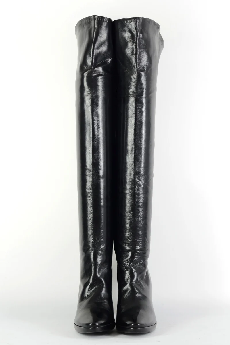 Hohe Stiefel Leder schwarz