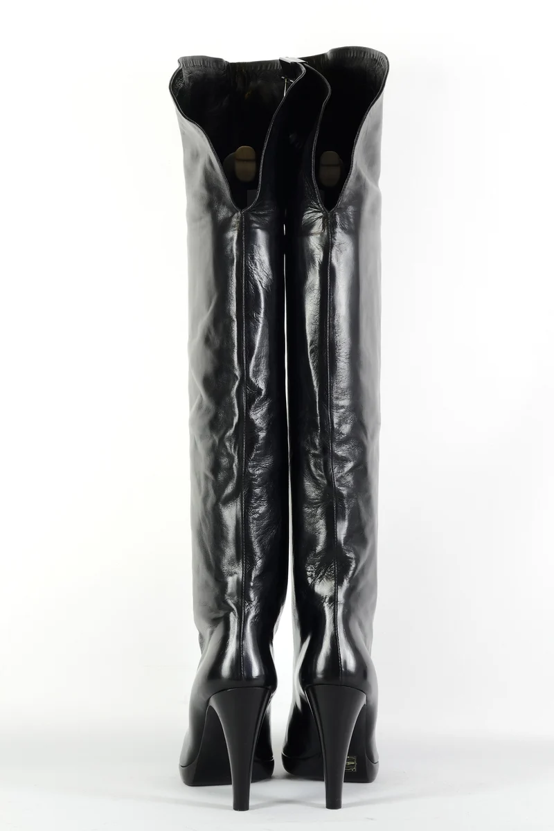 Hohe Stiefel Leder schwarz
