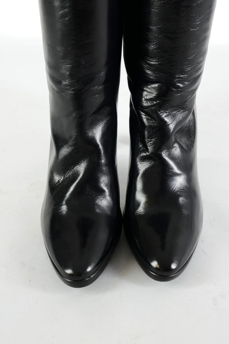 Hohe Stiefel Leder schwarz