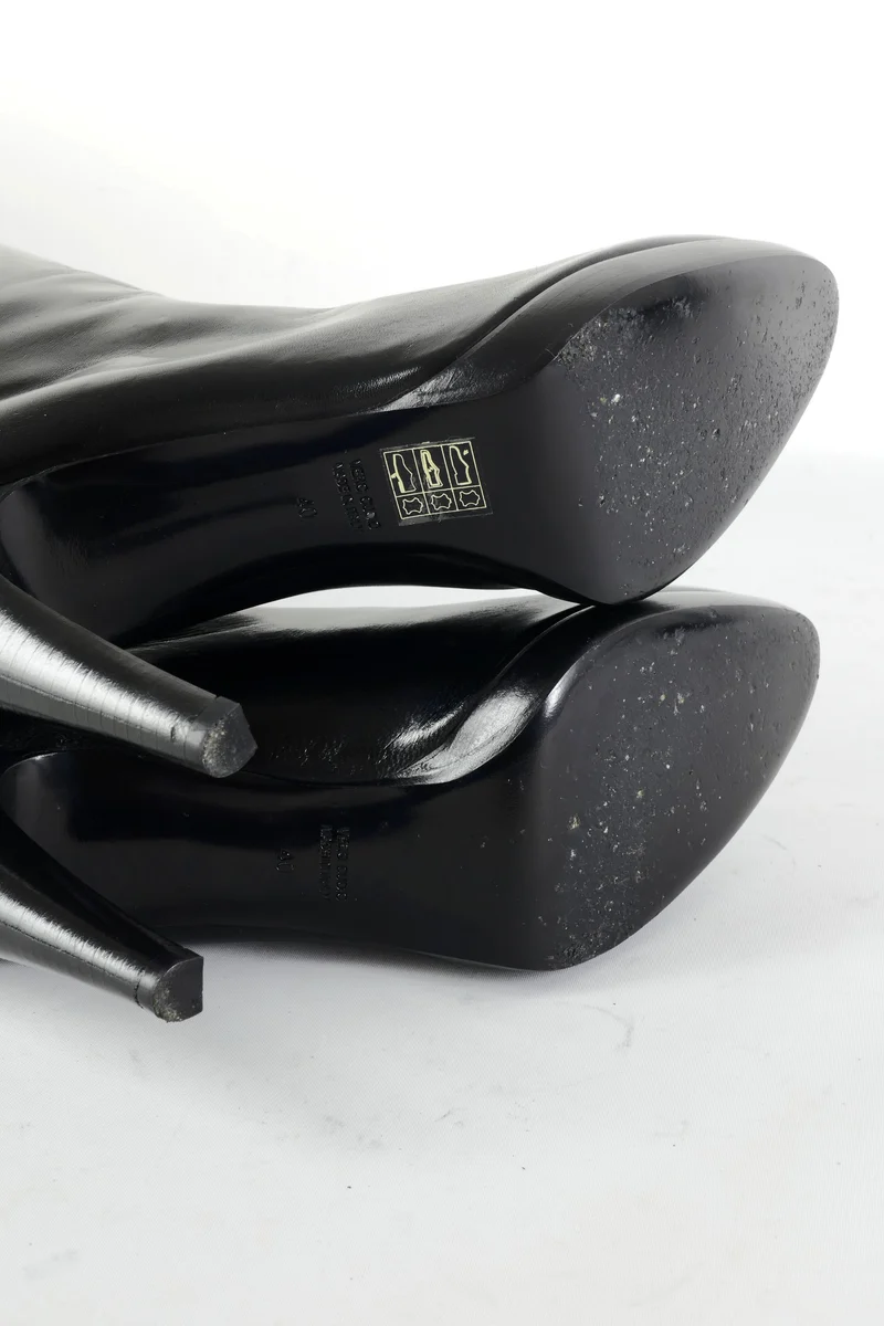 Hohe Stiefel Leder schwarz